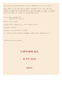 Bob s Redemption - Captains All, Book 5.