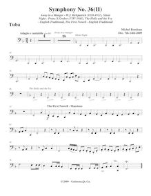 Partition Tuba, Symphony No.36  Christmas Symphony , F major, Rondeau, Michel par Michel Rondeau