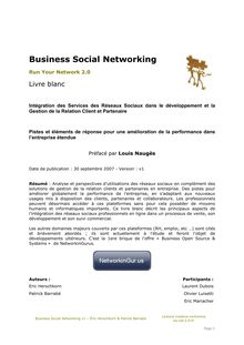 Livre blanc : Business Social Networking