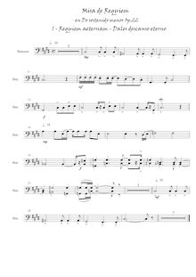 Partition bassons 1,2, Misa de Requiem en do sostenido menor, C♯ minor