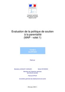 Evaluation de la politique de soutien à la parentalité (MAP - volet 1)