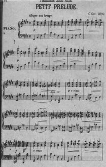 Partition complète, Petit prélude No.1, E major, Cui, César