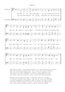 Partition Ps.17: Herr Gott, erhör die Grechtigkeit, SWV 113, Becker Psalter, Op.5