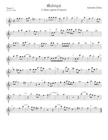 Partition ténor viole de gambe 1, octave aigu clef, Il terzo libro de madrigali a cinque voci nuovamente composto & dato en luce