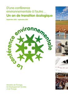 Le rapport du ministère de l Ecologie concernant la conférence environnementale