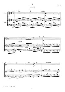 Partition , Andante, Sonate No.3 pour violon et piano, Plante, Cyril