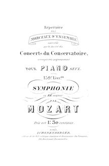 Partition complète, Symphony No.31, Paris Symphony, D major, Mozart, Wolfgang Amadeus par Wolfgang Amadeus Mozart