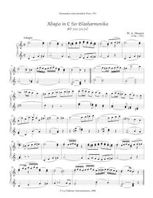 Partition complète, Adagio, C major, Mozart, Wolfgang Amadeus par Wolfgang Amadeus Mozart