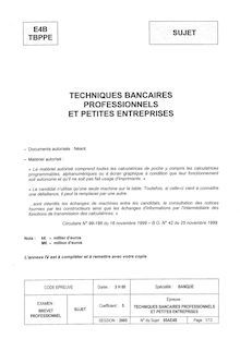 Techniques bancaires professionnels et petites entreprises 2005 BP - Banque