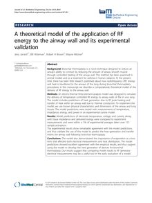 A theoretical model of the application of RF energy to the airway wall and its experimental validation