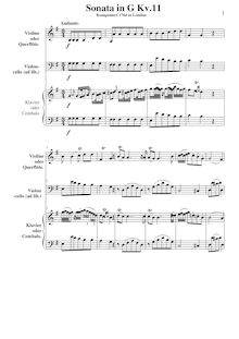 Partition de piano, violon Sonata, Violin Sonata No.6