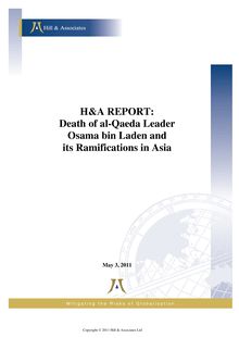 H&A REPORT: Death of al-Qaeda Leader Osama bin Laden and its ...