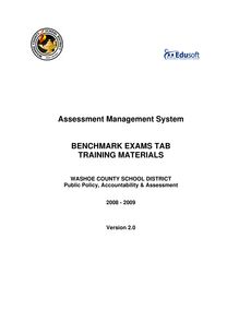 Assessment Management System BENCHMARK EXAMS TAB TRAINING ...