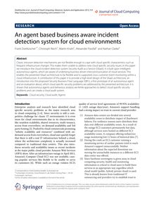 An agent based business aware incident detection system for cloud environments