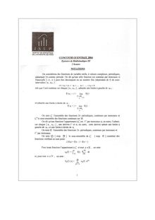 Mathématiques 3 2004 ISUP