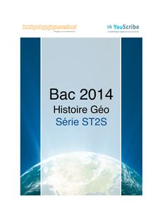 Corrigé bac 2014 - Série ST2S - Histoire-géographie