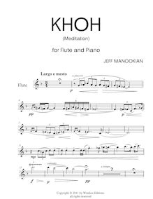 Partition flûte , partie, Khoh, (Meditation), D minor / G minor