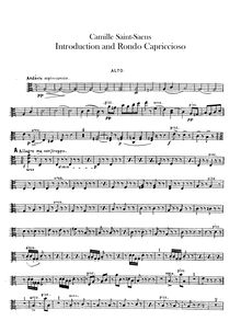 Partition altos, Introduction et Rondo capriccioso, Op.28, Saint-Saëns, Camille
