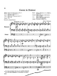 Partition Kanon No.5, 6 Studien en kanonischer Form für Orgel oder Pedalklavier