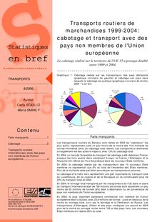 Transports routiers de marchandises 1999-2004