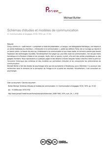 Schémas d études et modèles de communication - article ; n°1 ; vol.24, pg 31-43