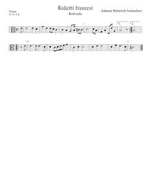 Partition ténor viole de gambe, alto clef, Ballets, Schmelzer, Johann Heinrich par Johann Heinrich Schmelzer