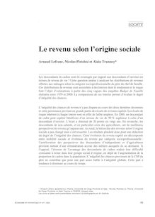 Le revenu selon l origine sociale ; suivi d un commentaire de Louis-André Vallet - article ; n°1 ; vol.371, pg 49-88