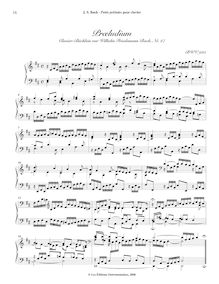 Partition 8 Little préludes en D major/minor: BWV 925, BWV 850a, BWV 936, BWV 926, BWV 935, BWV 940, BWV 851a, BWV 753, Applicatio & other short préludes