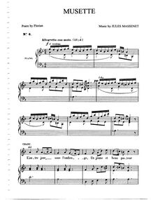 Partition complète (D minor: medium voix et piano), Poème pastoral