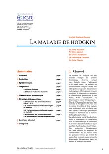 LA MALADIE DE HODGKIN