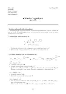 HEI chimie organique 2000 chimie final