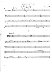 Partition basse, Feuilles d automne, Op.29, Rebikov, Vladimir