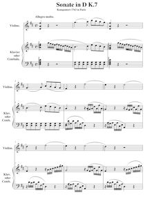 Partition de piano, violon Sonata, Violin Sonata No.2 par Wolfgang Amadeus Mozart