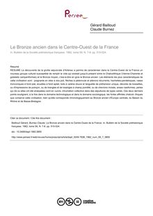Le Bronze ancien dans le Centre-Ouest de la France - article ; n°7 ; vol.59, pg 515-524