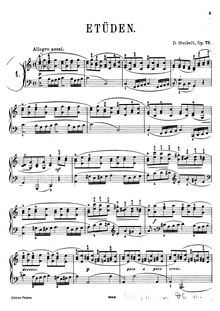 Partition complète, 25 Etüden, Op.78, Steibelt, Daniel