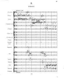 Partition , Scherzo: Moderato, Symphony No.5, Op.55, Glazunov, Aleksandr