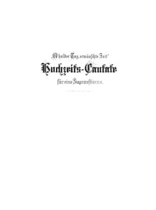 Partition complète, O holder Tag, erwünschte Zeit, BWV 210, A major
