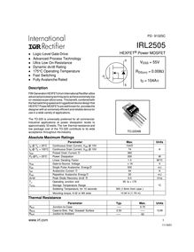 IRL2505 HEXFET® Power MOSFET