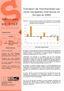 Transport de marchandises par voies navigables intérieures en Europe en 2005