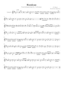 Partition violons II,  No.2, Overture, B minor, Bach, Johann Sebastian