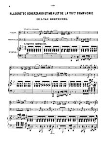 Partition de piano, Symphony No.8, F major, Beethoven, Ludwig van