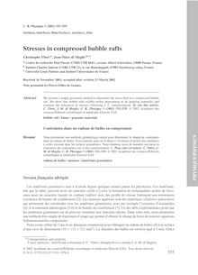 pdf (177 kb) - Stresses in compressed bubble rafts