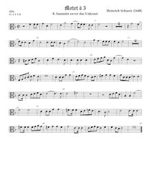 Partition ténor viole de gambe 1, alto clef, Geistliche Chor-Music, Op.11