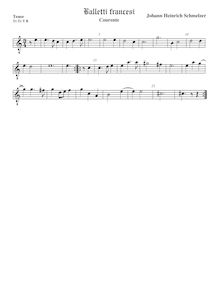 Partition ténor viole de gambe, octave aigu clef, Ballets, Schmelzer, Johann Heinrich par Johann Heinrich Schmelzer