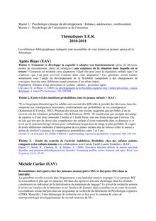 Les thématiques de T.E.R. pour 2010-2011 - Thématiques TER 2010 ...