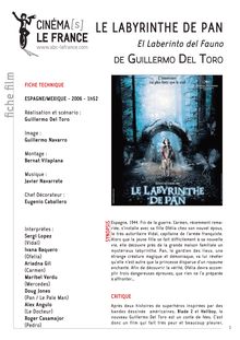 Le labyrinthe de Pan de Toro Guillermo Del