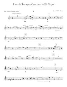 Partition Solo Piccolo trompette en B?, Concerto pour Piccolo trompette et orchestre No.1 en Eb Major