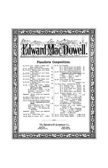 Partition , Barcarolle, 2 Stücke, 2 Pieces, MacDowell, Edward