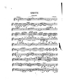 Partition de violon, violon Sonata en G major, Sonate (G) f. V. u. Pfte.