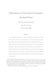 Collaboration and Networking in Cooperative